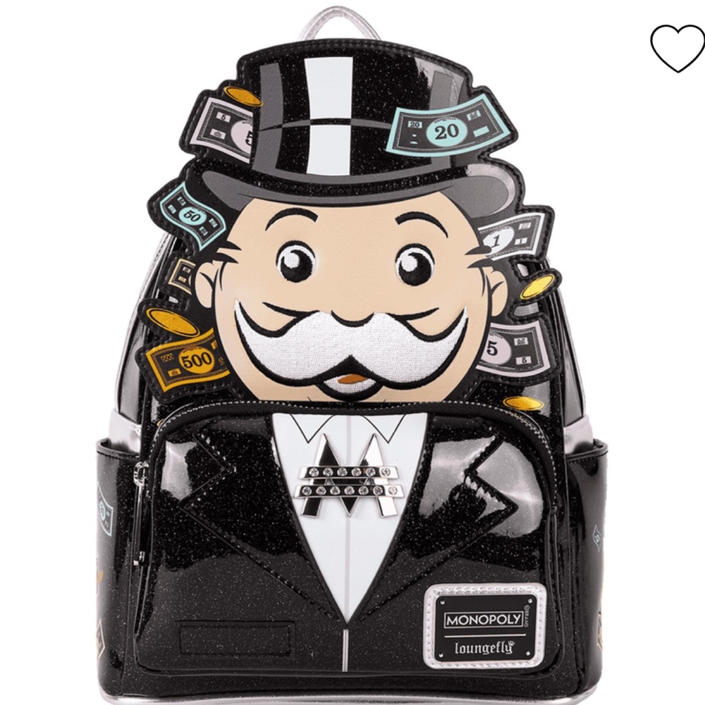Loungefly 90th Anniversary Pennybags Cos Play Glitter Hard Tag Backpack mini